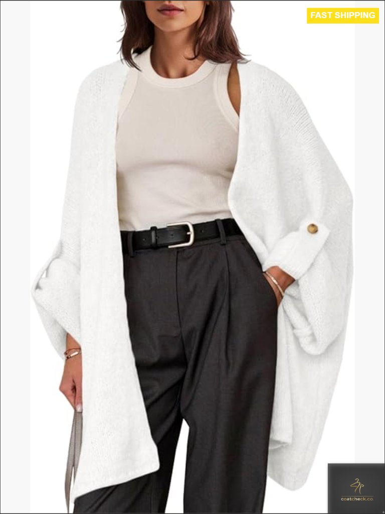 Oversized Long Cardigan Chunky Knit Open Front Slouchy Fall Trendy Sweater Coat